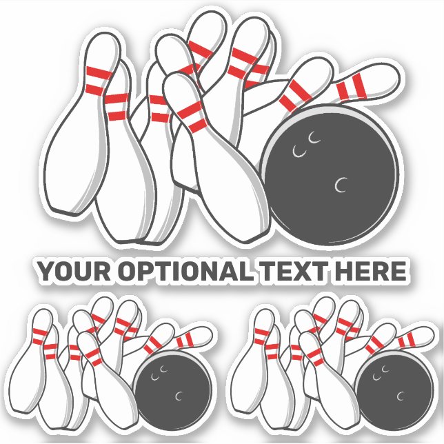 Sticker Grève de bol de texte personnalisé (Devant)