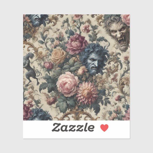 Sticker Grimoire Blue Moon – Victorien gothique (Feuille)