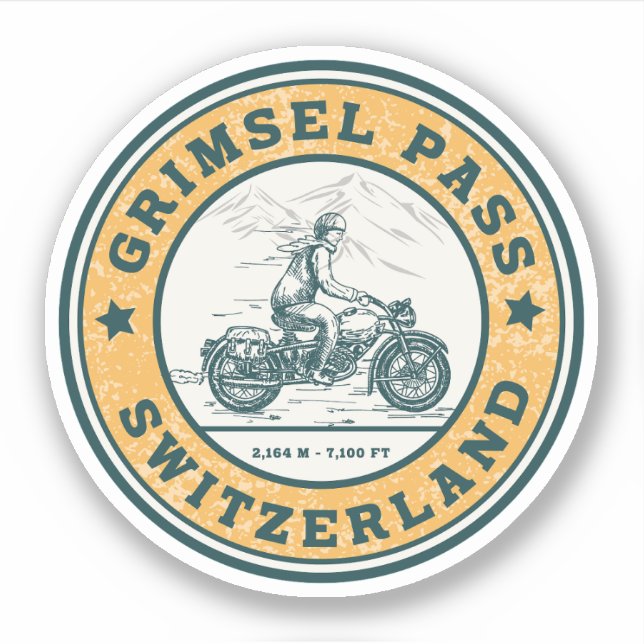 Sticker Grimsel Pass VTT suisse (Devant)
