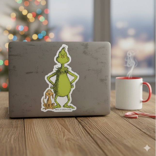 Sticker Grinch | posture de Max et Grinch (Créateur téléchargé)