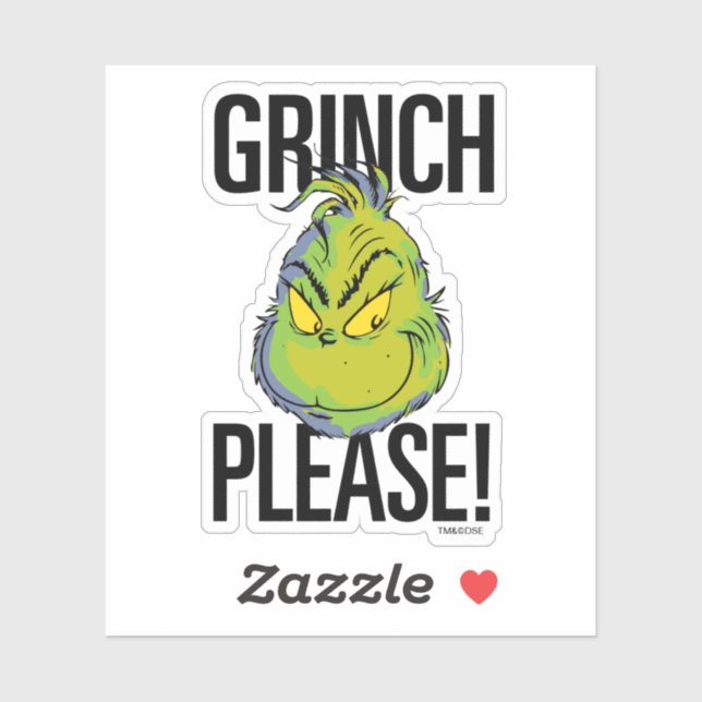 Sticker Grincheux Snarky | Citation drôle de Grinch (Feuille)
