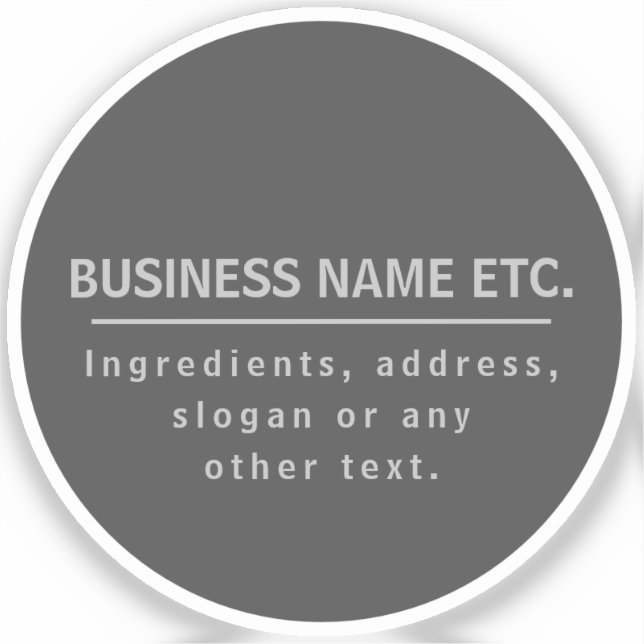 Sticker Gris foncé multifonction transparent (Recto)