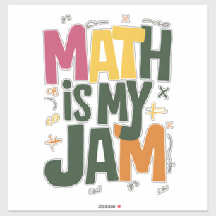 Sticker Groovy Math est mon truc Premier jour de rentrée s