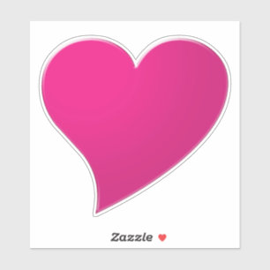 Sticker Gros coeur rose fuchsia, amour