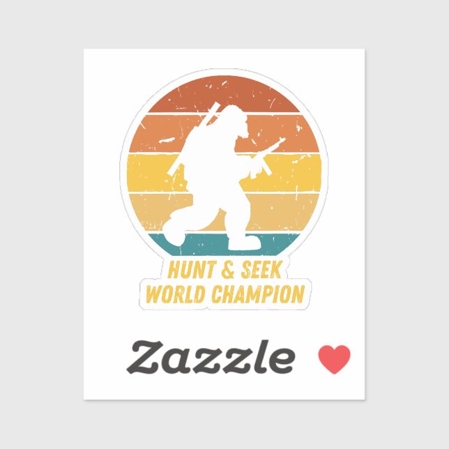 Sticker Gros pied Ne voulez pas se cacher et chercher de n (Feuille)