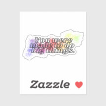 Grosses choses Rainbow Splatter Quote positif Viny