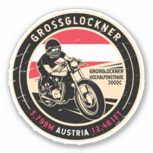 Sticker Grossglockner   Autriche   Motorcycle