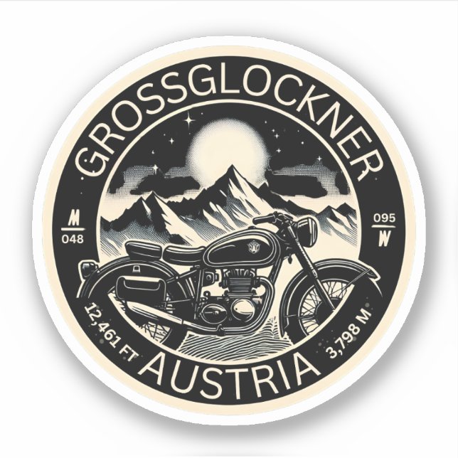 Sticker Grossglockner High Alpine Road Moteur des alpes au (Devant)