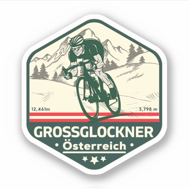 Sticker Grossglockner High Alpine Road Moteur des alpes au (Devant)