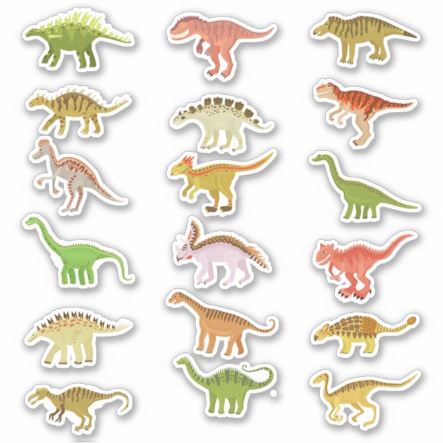 Sticker groupe de dinosaures (Devant)