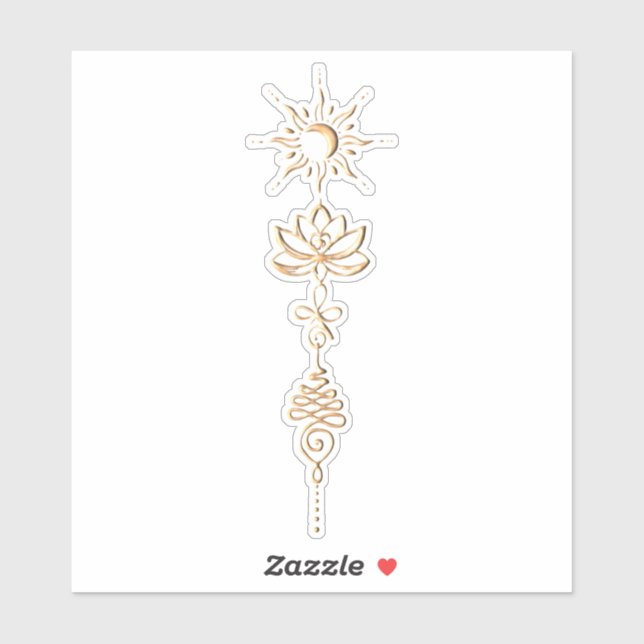 Sticker Groupe Gold Unalome (Feuille)