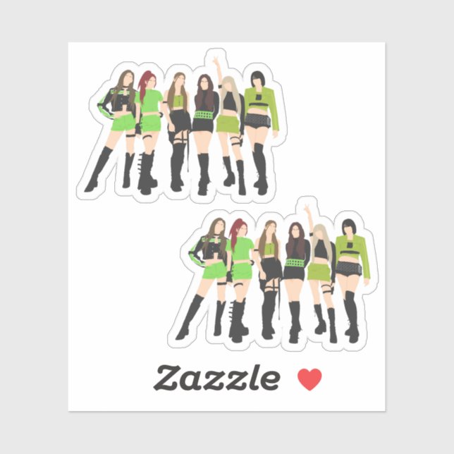 Sticker Groupe Kpop Girl (Feuille)