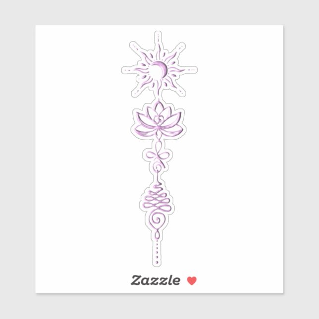 Sticker Groupe Unalome Rose (Feuille)