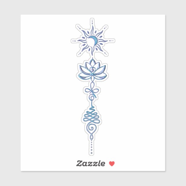 Sticker Groupe Unalome Turquoise (Feuille)