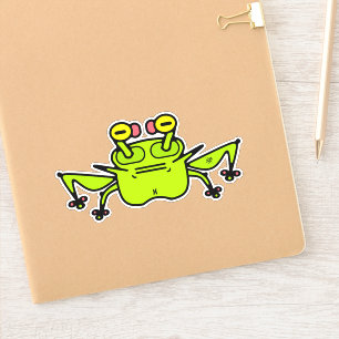 Sticker Grumeux crapaud de grenouille v1