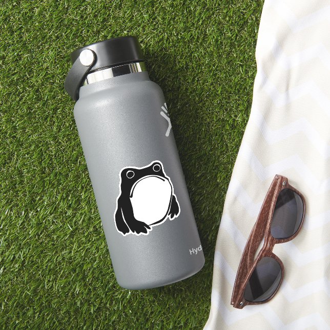 Sticker Grumpy Frog dessin art japonais par Matsumoto Hoji (HydroFlask Insitu)