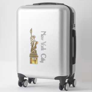 STICKER GRUNGE D'OR STATUE DE LIBERTÉ