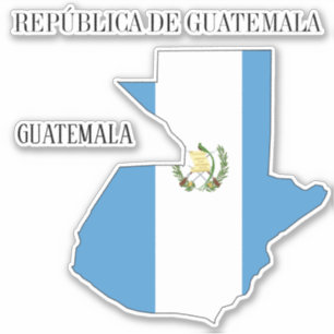 Sticker Guatemala Drapeau Charme Carte Patriotique