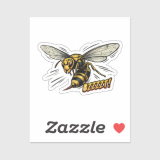Sticker Guêpe en colère BZZZT Bande dessinée