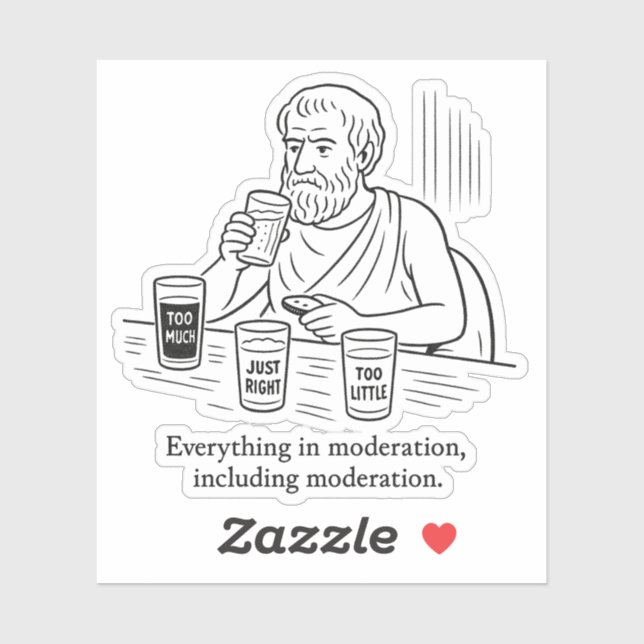 Sticker Guide d'Aristote pour la modération (Feuille)