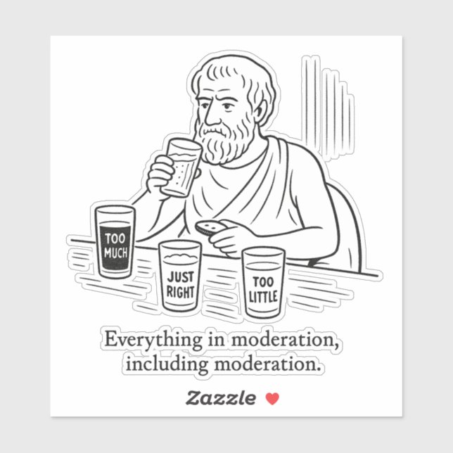 Sticker Guide d'Aristote pour la modération (Feuille)