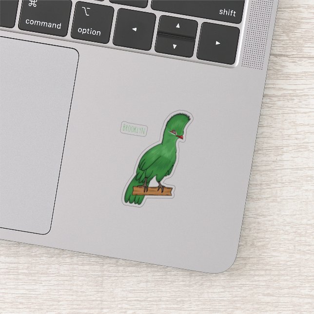 Sticker Guinée turaco bird cartoon (Détail)