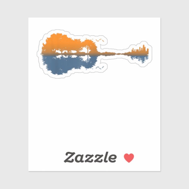 Sticker Guitar Lake Shadow (Feuille)