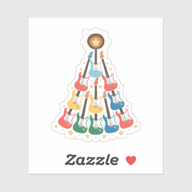 Sticker Guitare Instruments de musique électrique Arbre de (Feuille)