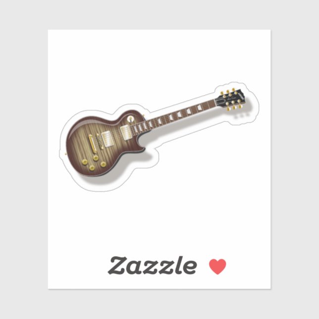Sticker Guitare vintage (Feuille)