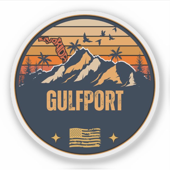 Sticker Gulfport, Floride  (Devant)