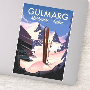 Sticker Gulmarg Kashmiri Inde poster ski