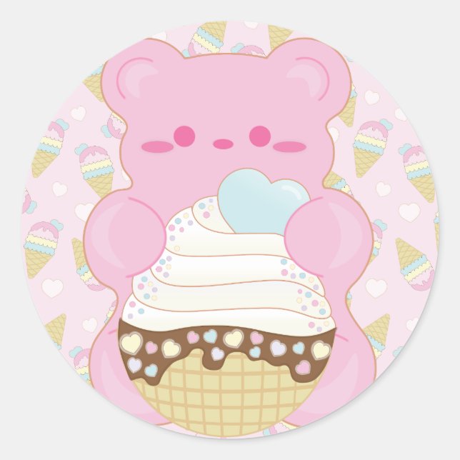 Sticker Gummi Sweet Ice Cream (Devant)