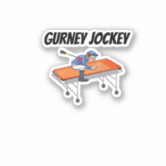 Sticker Gurney Jockey Paramedic EMS 911 Humour