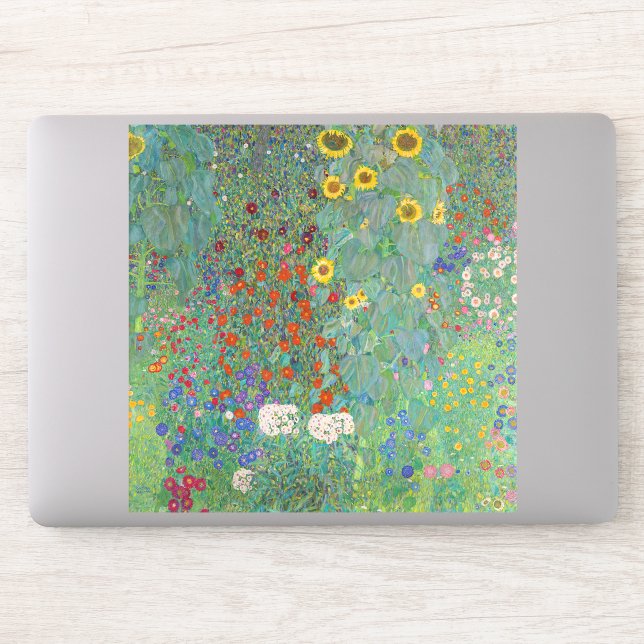 Sticker Gustav Klimt - Jardin de campagne avec tournesols (Ordinateur)