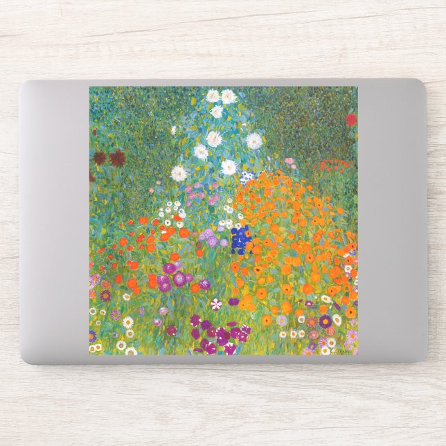 Sticker Gustav Klimt - Jardin des fleurs (Ordinateur)