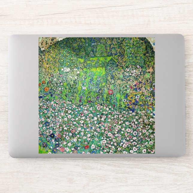 Sticker Gustav Klimt - Paysage horticole et sommet d'une c (Ordinateur)
