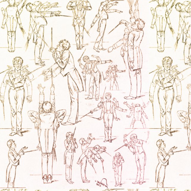 Sticker Gustav Mahler - Direction d'orchestre (Recto)