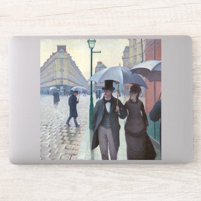 Sticker Gustave Caillebotte - Paris Street ; Rainy Day (Ordinateur)