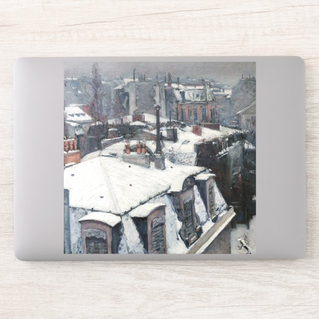 Sticker Gustave Caillebotte - Toits dans la neige (Ordinateur)