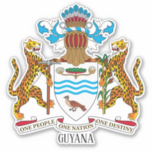 Sticker Guyana Armoiries Nationales Patriotique