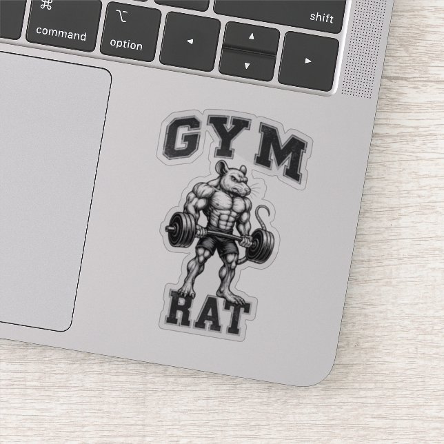 Sticker Gym Rat Deadlift - Lifting Humor - Bodybuilding (Détail)