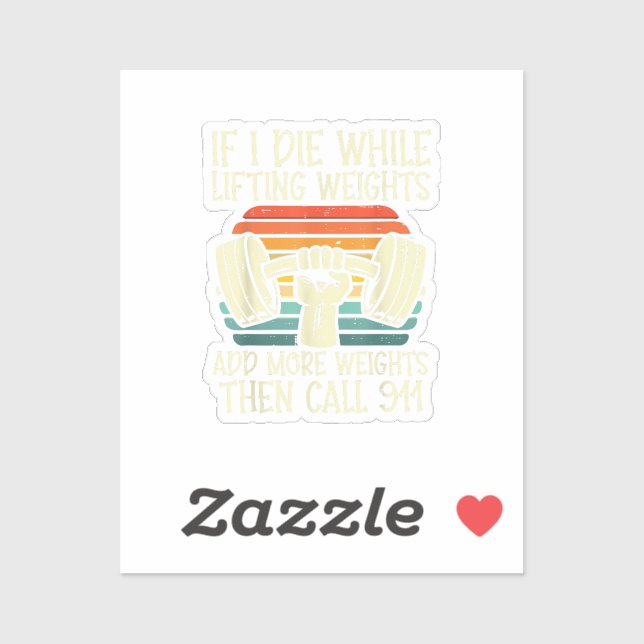 Sticker Gymnase Si Je Mouds Lifting Peser Drôle Exercice F (Feuille)