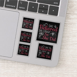 Sticker Gymnastique féminine - Elle Croyait Qu'Elle Pourra