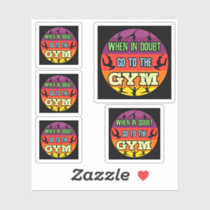 Sticker Gymnastique féminine en doute Allez à la salle de
