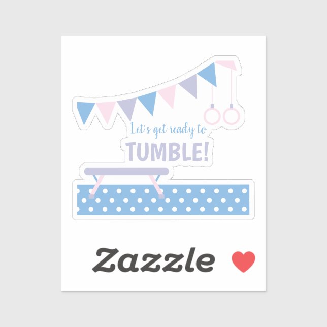 Sticker Gymnastique fête d'anniversaire (Feuille)