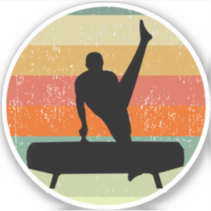 Sticker Gymnastique masculine Gymnaste masculine au couche