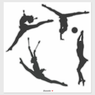 Sticker Gymnastique rythmique Silhouette