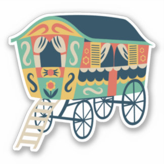 Sticker Gypsy Wagon