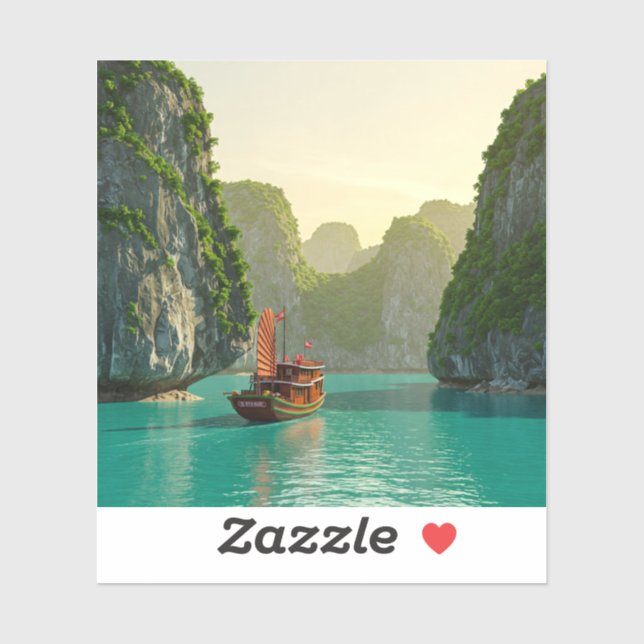 Sticker Ha Long Bay Vietnam Travel (Feuille)