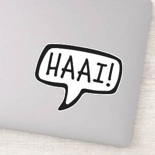 Sticker HAAI ! Bonjour, Bonjour, Salutation informelle en